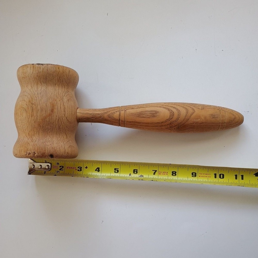 Large Solid Oak Wooden Gavel Wood Judge Auctioneer Mallet 11” Meeting Hammer