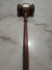 Professional Wood Gavel with Brass Band – Made in USA