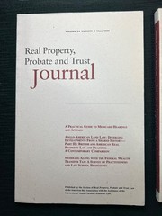 Vintage American Bar Association Journal Property, Probate, Trust V34 1-4 1999