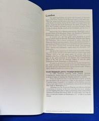 Vintage 1985 London Sessions of American Bar Association Booklet British Airways