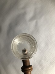 Vntg Gavel Clear Head Plastic Wooden Handle Rare Unique Judge Cosplay Costume