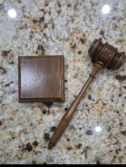 Vintage Wooden Gavel & Sound Block Set New In Boxes Deadstock By CR Gibson