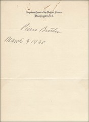 PIERCE BUTLER – SIGNATURE(S) 03/03/1930