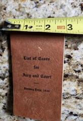 List Of Cases For Jury And Court January Term 1936 Docket Grafton NH
