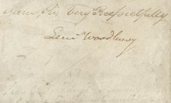 LEVI WOODBURY – AUTOGRAPH SENTIMENT SIGNED
