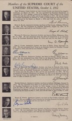 TOM C. CLARK – BIOGRAPHY SIGNED 10/14/1963 WITH CO-SIGNERS