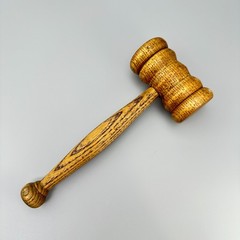 Vintage Judge Gavel Wood Mallet 7″ Auctioneer Courtroom Prop Office Desk Decor