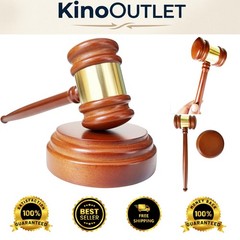 Elegant Handcrafted Gavel Set with Round Block – Adds Authority to Your Desk