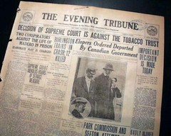 UNITED STATES SUPREME COURT v. American Tobacco Co. Case DECISION 1911 Newspaper