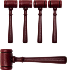 5Pcs Judge Gavel Wood Decor Small Wooden Hammer Judge Gavel Prop Decorative Lawy