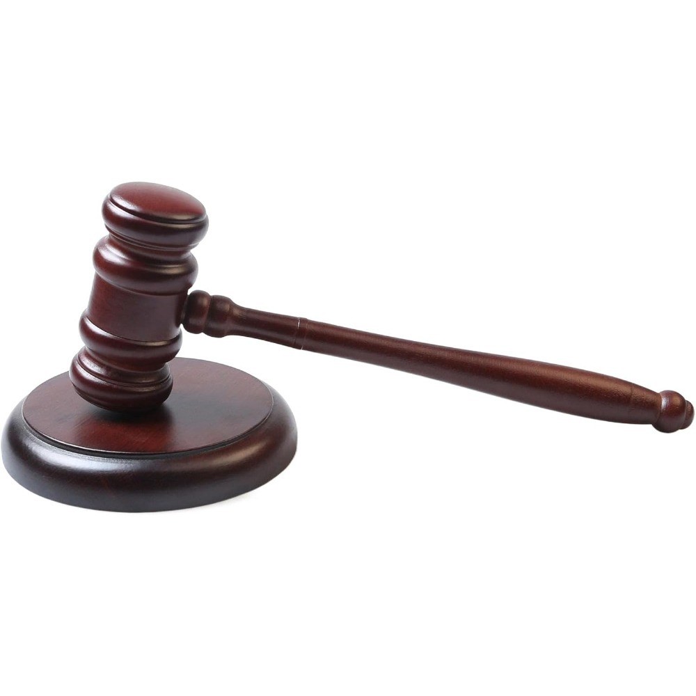 Handmade Wooden Gavel and Sound Block Set for Judge Auctioneer Student Gift