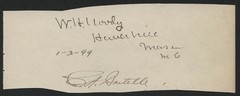 WILLIAM H. MOODY – AUTOGRAPH SENTIMENT SIGNED 01/30/1899 WITH CO-SIGNERS