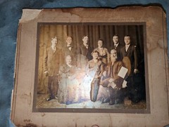Antique Family Collectable Photograph & 1920 Illinois Marriage Certificate