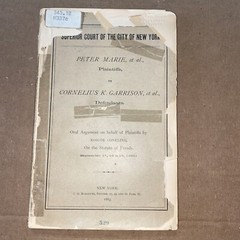 1883 SUPERIOR COURT OF THE CITY OF NEW YORk PETER MARIE Garrison Fraud