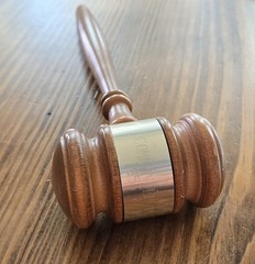 Vintage Wooden Walnut Gavel 10.5″. Engraved “J.D. Crabb”. American Legion