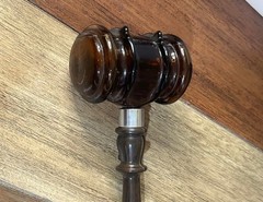Vintage Brown Glass Cologne Gavel