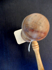 Vintage Handmade Persimmon Wood Gavel from Estate Collection