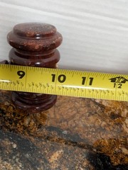 Vintage Solid Wooden Gavel/ Mallet 3x2x10″ Long Hand Turned Dark Brown Wood