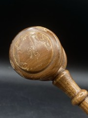 Solid Wood Judge Court Auctioneer 10″ Gavel Vintage