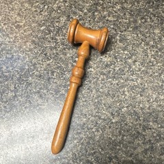 Vintage Wooden Judge Gavel Courtroom Legal Collectible Lawyers & Legal Theme