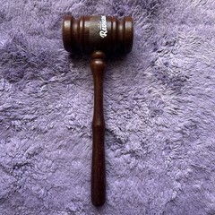 Vtg Wooden Gavel – Judge Auctioneer Lawyer Mallet Hammer Law Office Desk Decor.