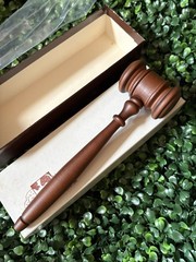 Vintage Wooden Gavel New In Box School Legal Art Home Decor Prop Theater Cosplay