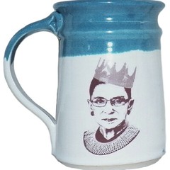 Ruth Bader Ginsberg US Supreme Court Justice Hand Thrown Pottery Coffee Mug 14oz