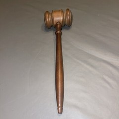 Vintage Wooden Gavel Judge/ Auction. Toast Masters International Ribbons