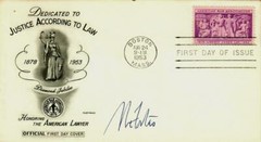 RARE! “Supreme Court Justice” Abe Fortas Hand Signed FDC Dated 1953 COA