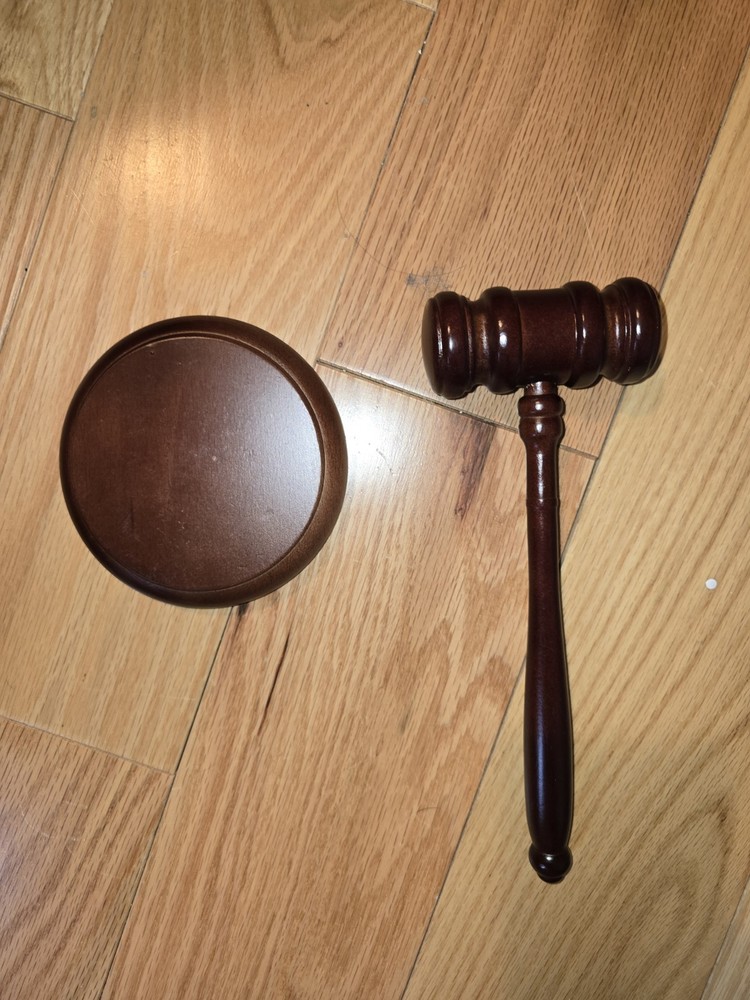 Wooden Judge Gavel and Sound Block Legal Collectible Lawyers & Legal Theme