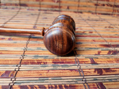 BEAUTIFUL HARDWOOD GAVEL – HARDWOOD HAMMER, NICE!!!!