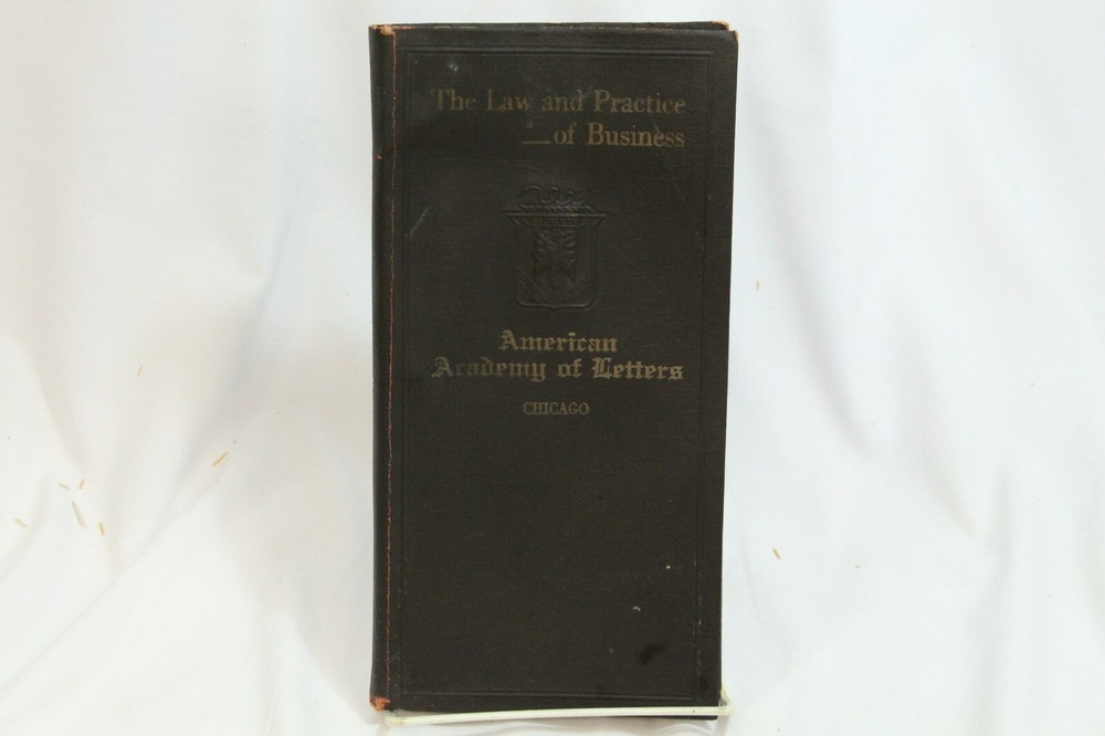 1923 Law Practice of Business American Academy of Letters Chicago Book
