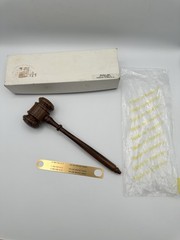 McGill Deluxe Walnut Gavel In Original Box 10.5” USA Made