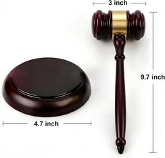 Durable Wooden Gavel with Matching Sound Block