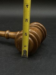Solid Wood Judge Court Auctioneer 10″ Gavel Vintage