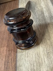 Vintage Brown Glass Cologne Gavel