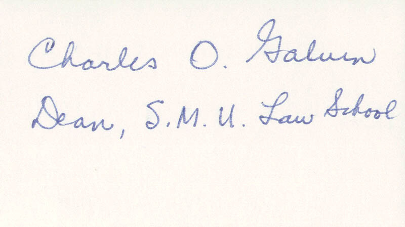 CHARLES O. GALVIN – SIGNATURE(S)