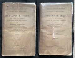 Louisiana Edward Livingston-2 Vol. Legislation Criminelle L’Etat De La Louisiane
