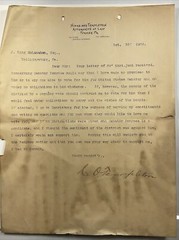 1906 Tyrone, Pennsylvania Hicks & Templeton Attorneys Letter Letterhead Signed