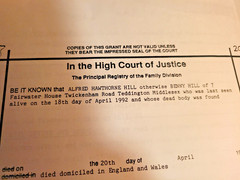 Benny Hill Last Will and Testament Copy April 20, 1992