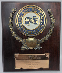 Vintage New York State Bar Association Plaque George C. Wildermuth Vice Presiden