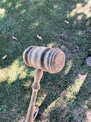 Vintage Solid Wood Gavel Judge Auctioneer Mallet Hammer 10″ Long Decor Gift