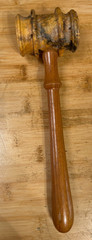 Vintage Unique Gavel Wooden Mallet Auction Judge Auctioneer Tool Wooden Hammer