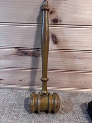 Vintage Wooden Gavel 10 Inch Legal Memorabilia Lawyers & Legal Collectible