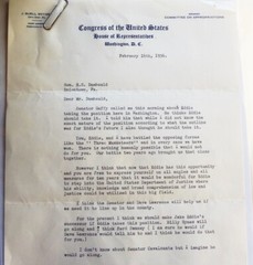 Historic Find~ 1936 CONGRESS HOUSE of REPRESENTATIVES LETTER to EDWARD DUMBAULD