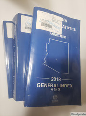 Arizona Revised Statutes Annotated 2018 General Index A-Z 3-Volume Set Thompson