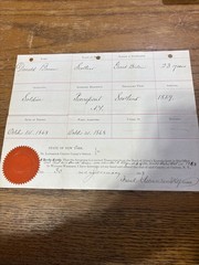Transcript Of Alien’s Report 1921 USDOS Passport 1888 Sealed Donald Brown Englan