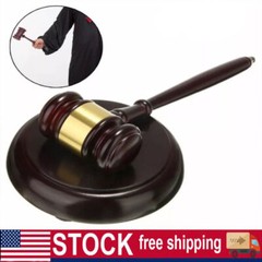 Wooden Gavel and Block Set, Wooden Gavel and Sound Block Set for Lawyer Gift