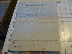 vintage paper: RANDOLF MASSACHUSETTS DEED from 1862 w/ wax seals & tax stamps