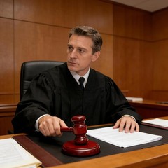 Gavel Set of 2, 6.6 Inch Solid Wood Judge’s Gavel, Loud & Durable for Courtroom,